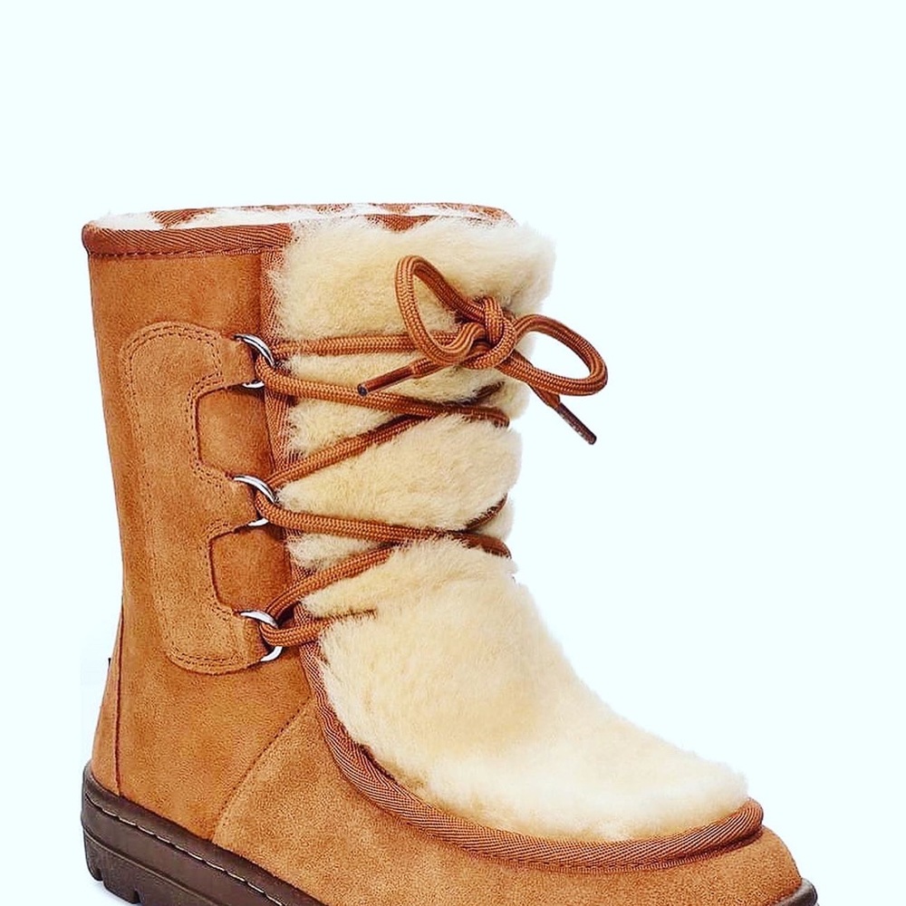 UGG Camel Suede & Cream Shearling Boot